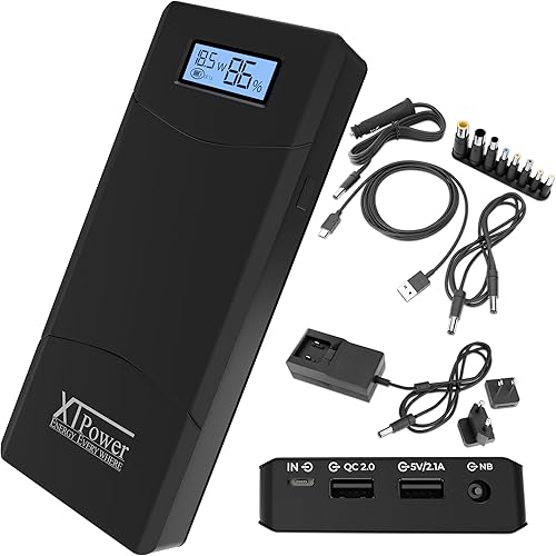 20000QC3-AO-PA Power Bank - Moderno cargador portátil de 20100 mAh DC/USB con carga rápida 3.0, USB de 5 V incl.12-24 V salida CC para portátiles,