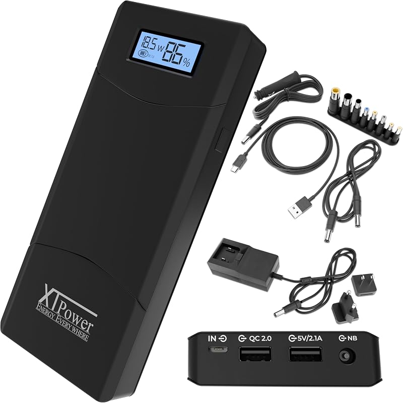 XTPower 20000mAh PowerBank 65W gyorstöltés kijelzővel laptop és telefon töltéshez