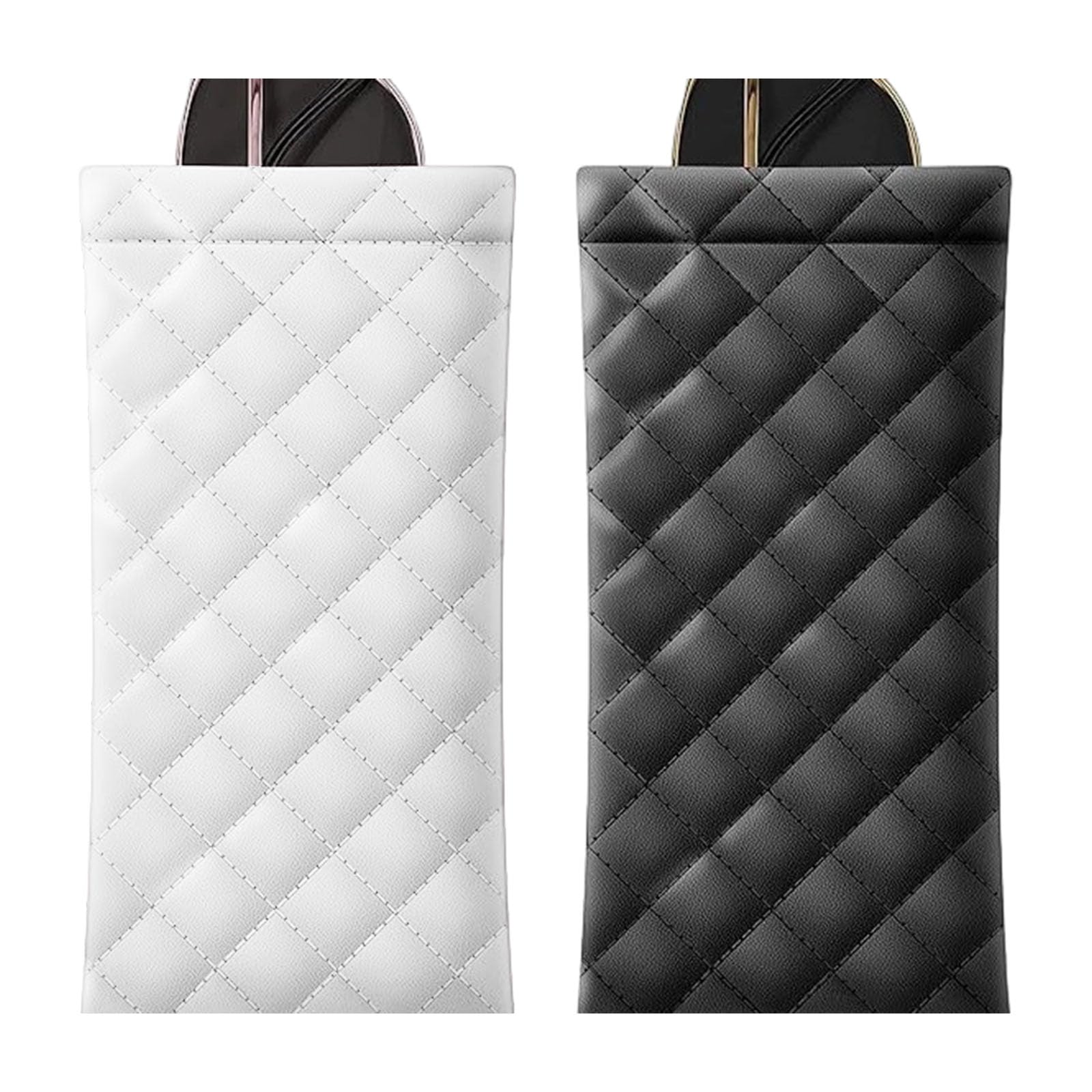 Maxtonser Two Pack Thin Eyeglass Carrier Waterproof PU Carrying Holder For Sun Glasses Smart And Functional Design