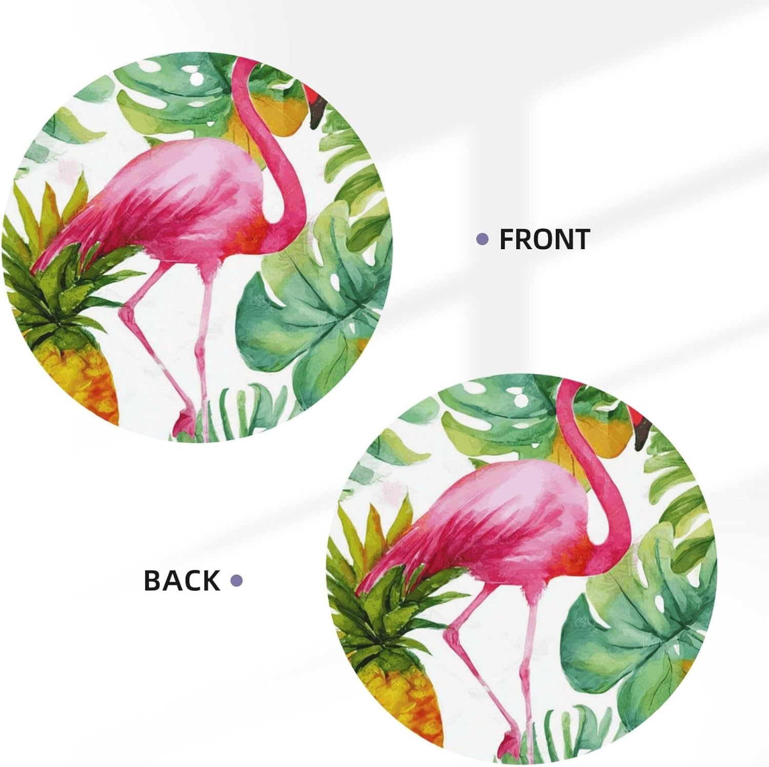 Car Air Freshener 100 PCS Tropical Flamingo Hanging Car Air Fresheners Auto Interior Decor Card Freshener Strong Scented Card Lavender Cars Scents for Office Bedroom Close Drawer Round Shape
