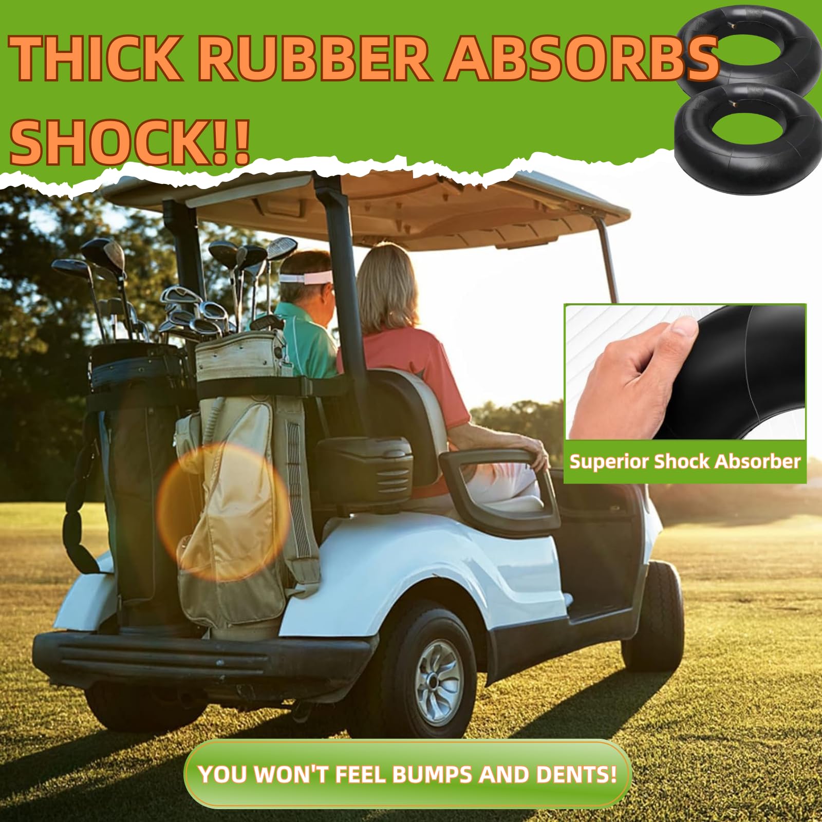 2 cámaras de aire 15 x 6,00 – 6 con vástago de válvula recto TR-13, manguera para neumáticos de 15 x 6,00 – 6, para cortacésped, tractores, ATVs, carretillas, karts, carrito de golf — view 6