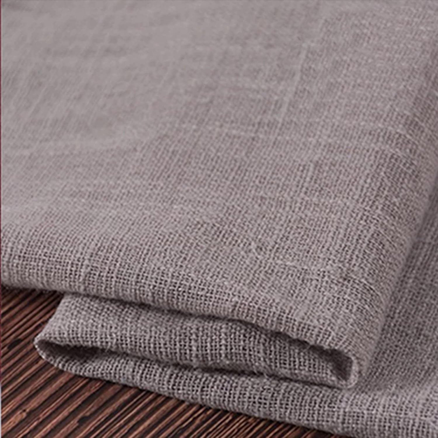 Linen Cheesecloth Wedding Table Runners, Wedding Decor Arch Draping Perfect for A Romantic Wedding Thanksgiving Table Decoration (Stone Grey,24X197in)