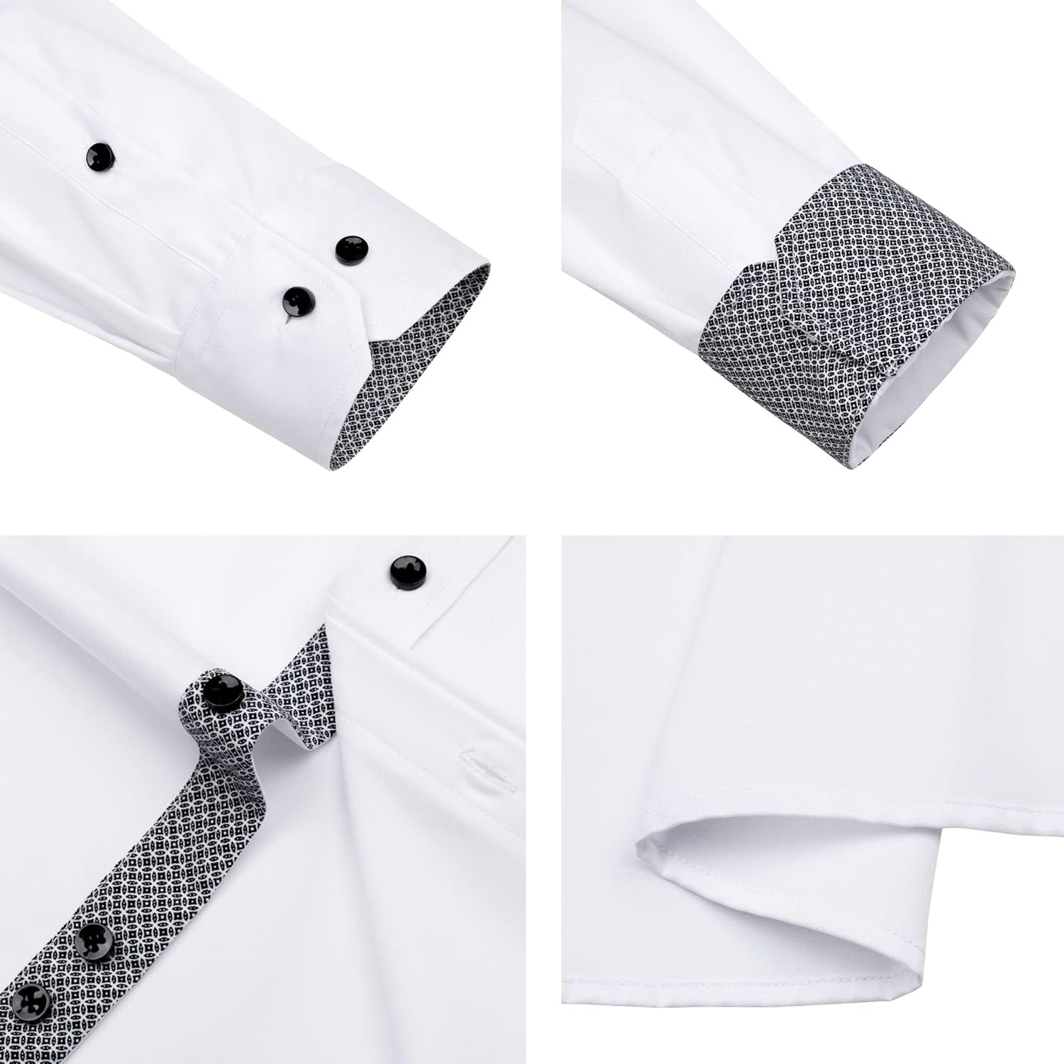 Alimens & Gentle Men's Dress Shirts Long Sleeve Wrinkle-Free Business Casual Button Down Shirt - Image 6