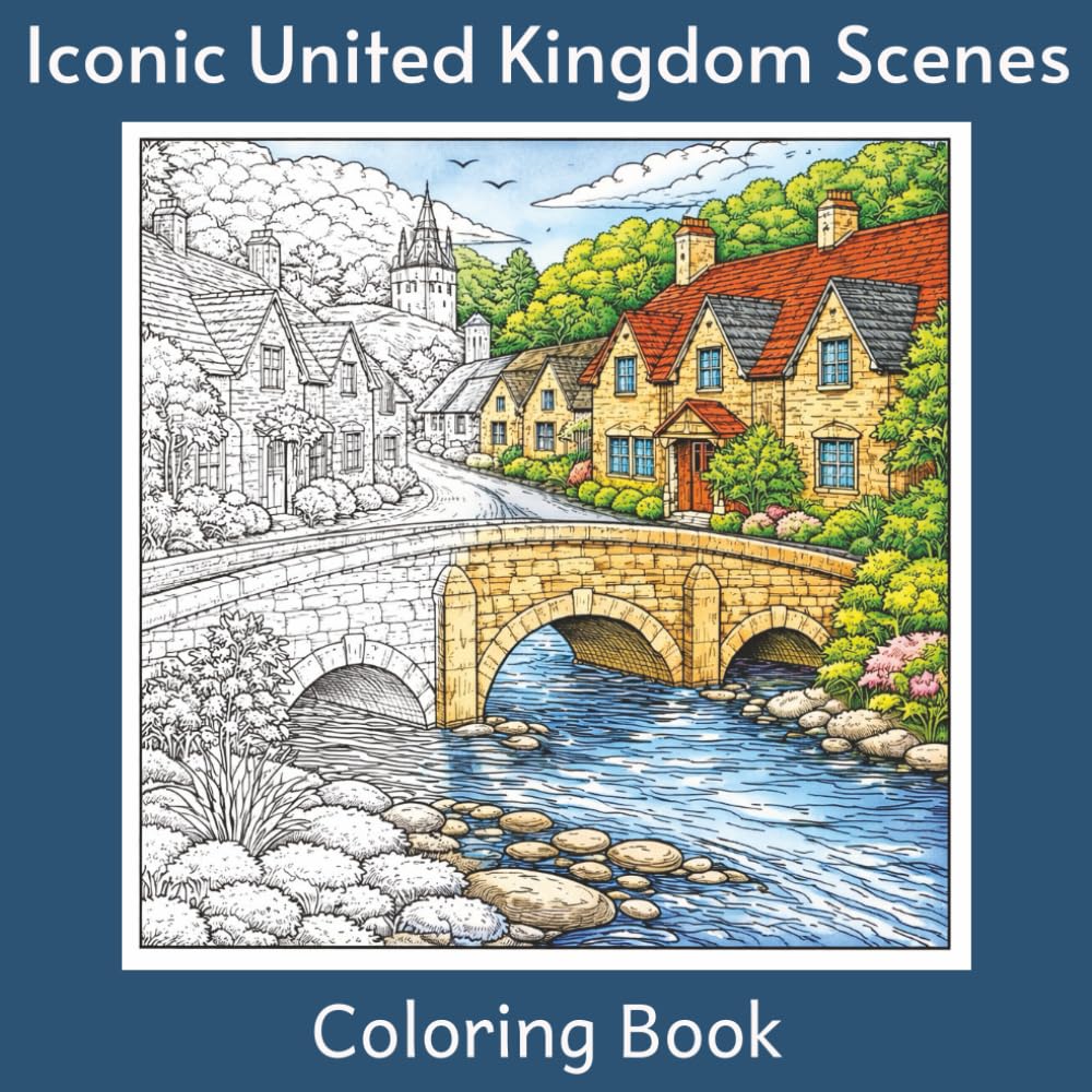 Iconic United Kingdom Scenes: A Relaxing Coloring Journey Through Britain’s Most Beautiful Places