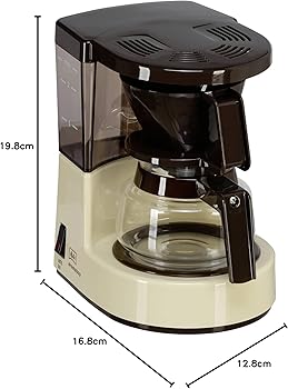 Melitta Cafetera de filtro con jarra de vidrio, Para 2 tazas de café, Aromaboy, Crema, 1015-031