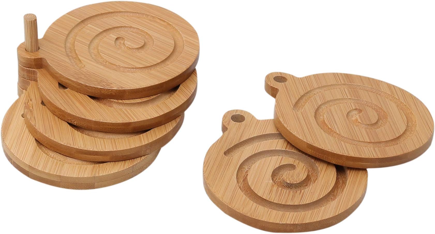 Home Centre Bamboo Coaster - Set of 6 Pcs - Brown
