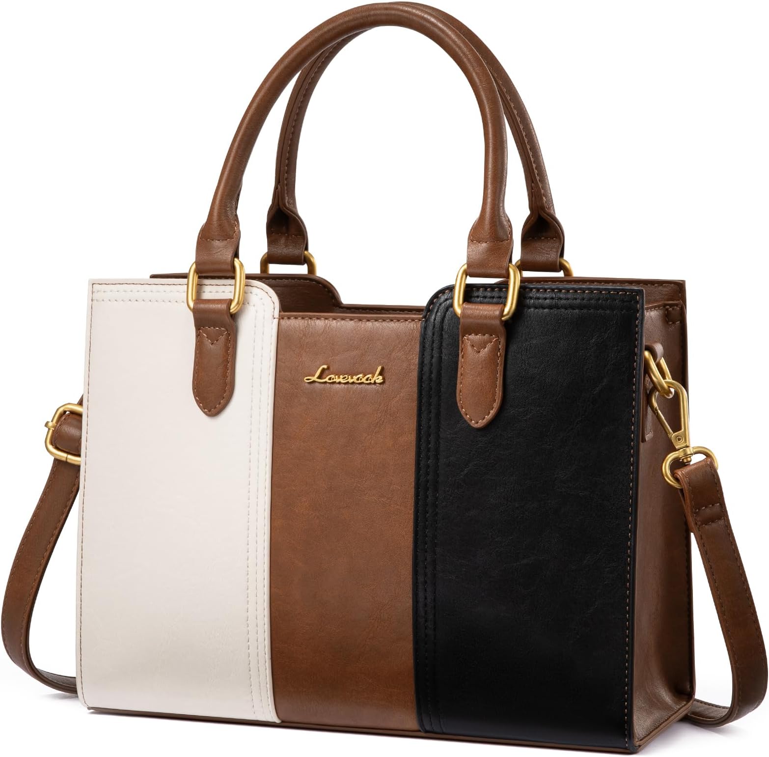 LOVEVOOK Purses and Handbags for Women, Crossbody Purse Vintage-Style Leather Satchel Bag