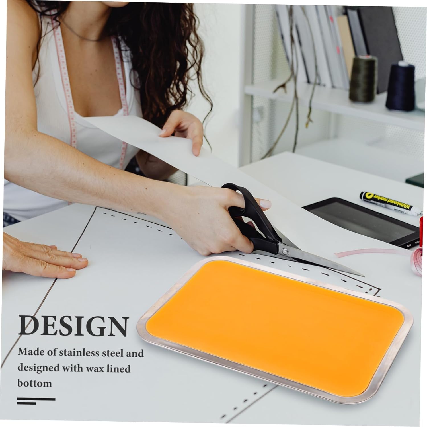 1set Stainless Steel Dissection Tray Wax-Lined Laboratory Pan for Teaching Cutting and Use and Versatile Lab Tray