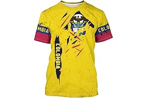 Colombia Flag T-Shirt | Bandera De Colombia 3D Printed, Short Sleeve Casual Top Unisex