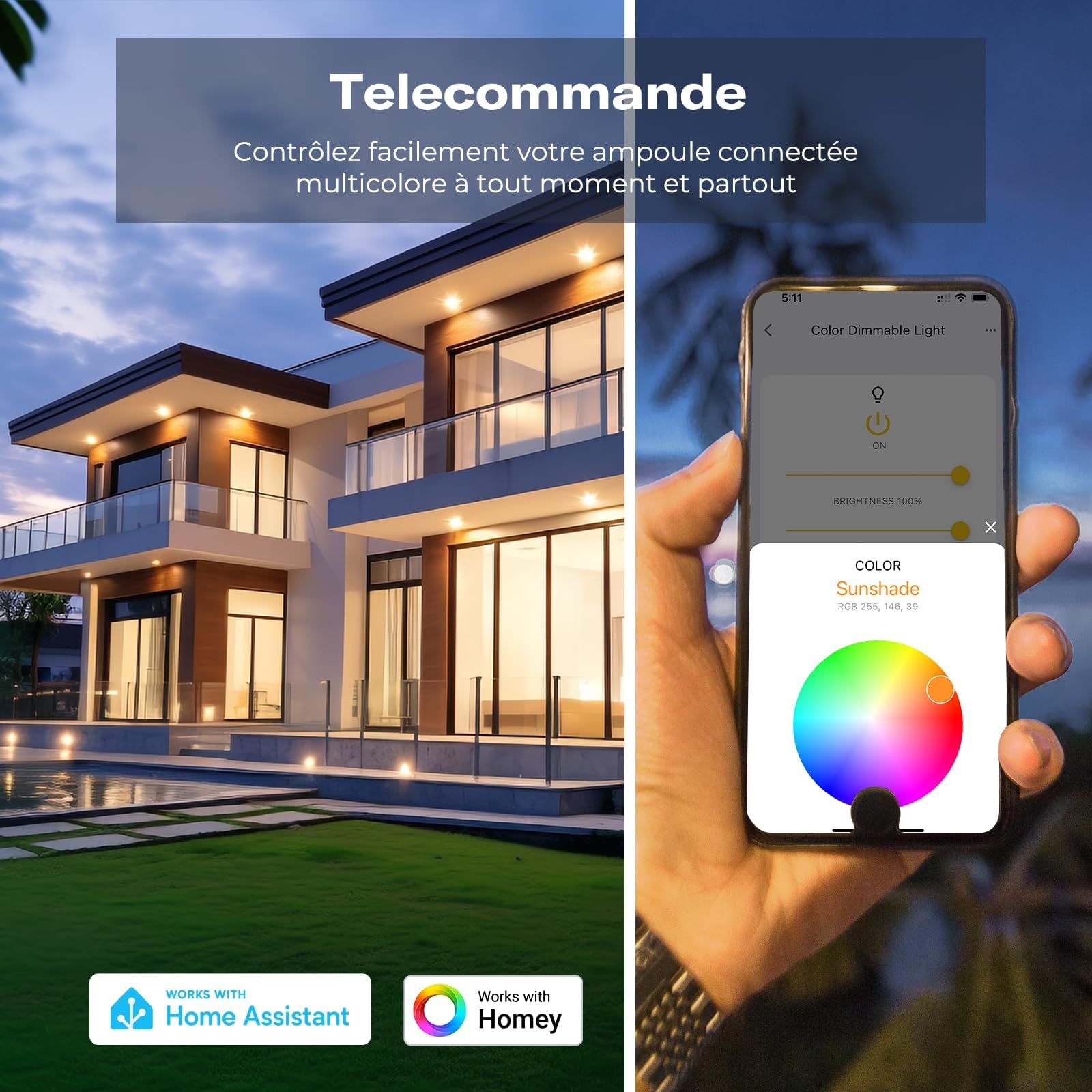 THIRDREALITY Zigbee A19 inteligentna kolorowa żarówka ZL4 4-pak E27, kompatybilna z Home Assistant, SmartThings, Aeotec, Homey, Hubitat, urządzenia Echo z wbudowanym koncentratorem, żarówka A60-RGB