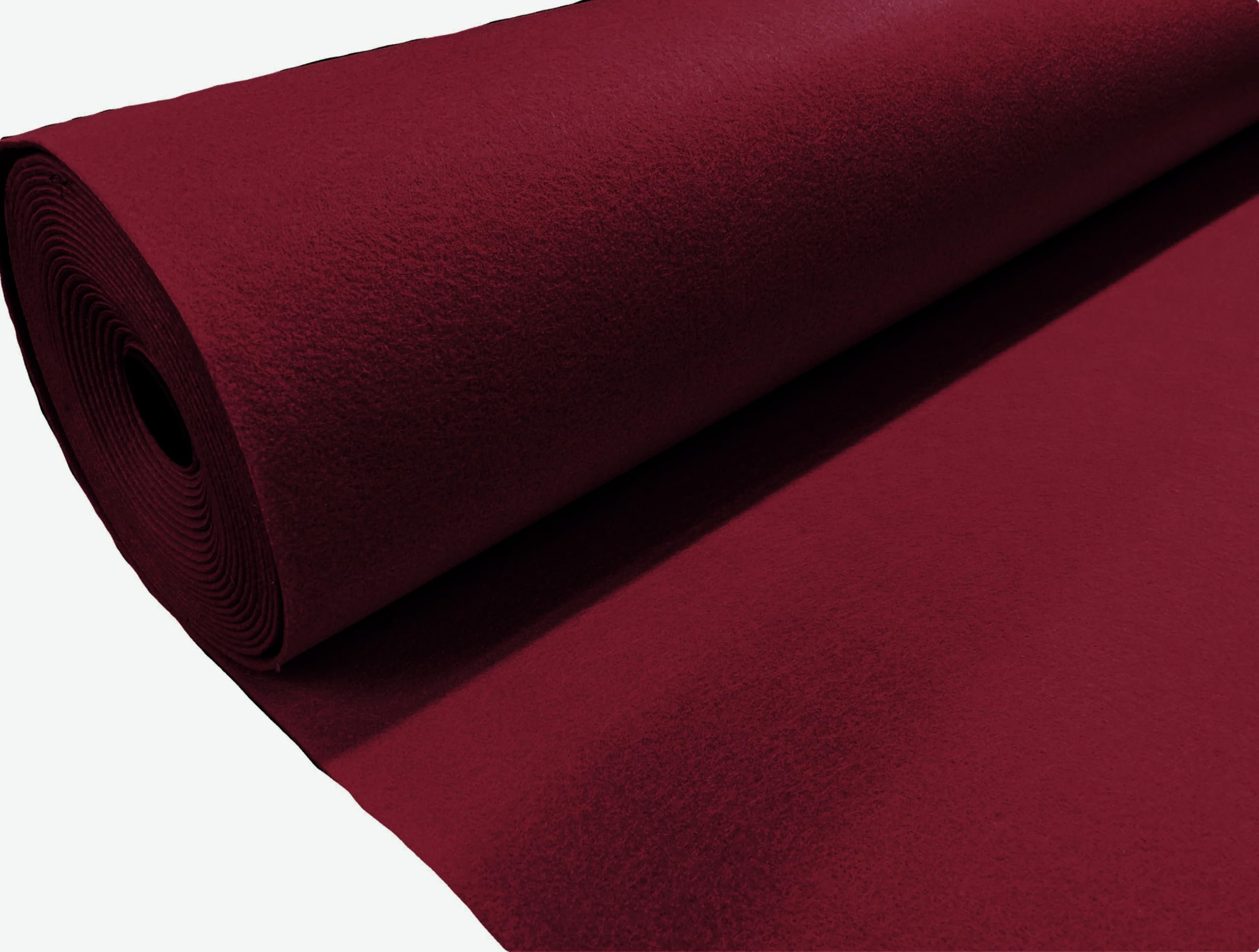 Felt Fabric Plain Colour Polyester 3 Different Sizes: A4 Sheets/Half metre/Metre 90cm Wide (Wine Red, 6 x A4 Sheets)
