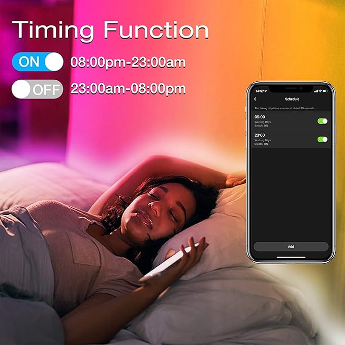 DAYBETTER Smart WiFi Led Lights, Tuya App Controlled, Compatible with Alexa and Google Assistant