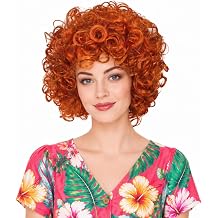 Short Fluffy Curly Orange Red Cosplay Wig Women Costume for Halloween