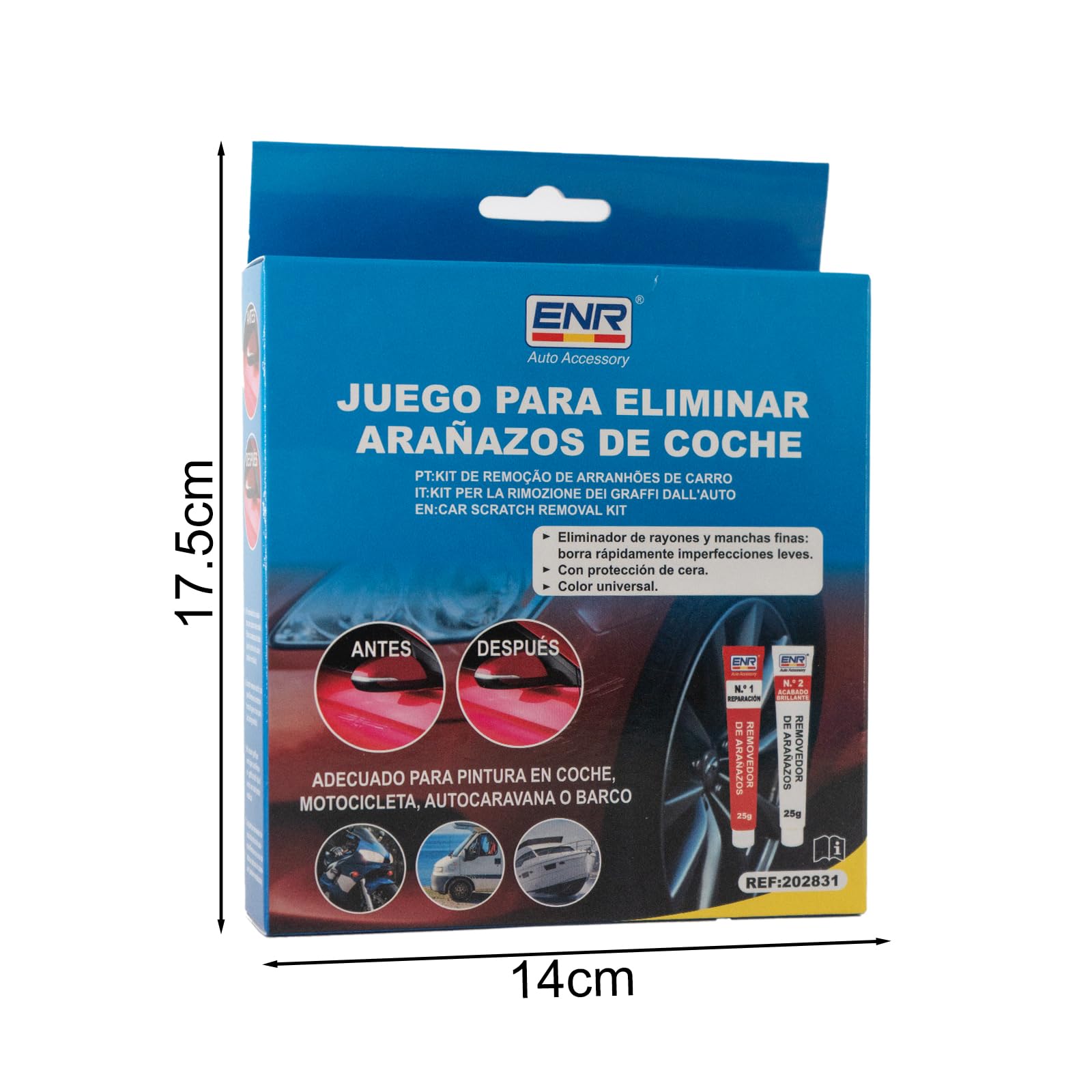 Enerfero Reparador de arañazos,Pulimento Coche Arañazos,Aporta Brillo y Protección,Restos de Pintura y Manchas Persistentes,Fácil Aplicación,50g — view 8