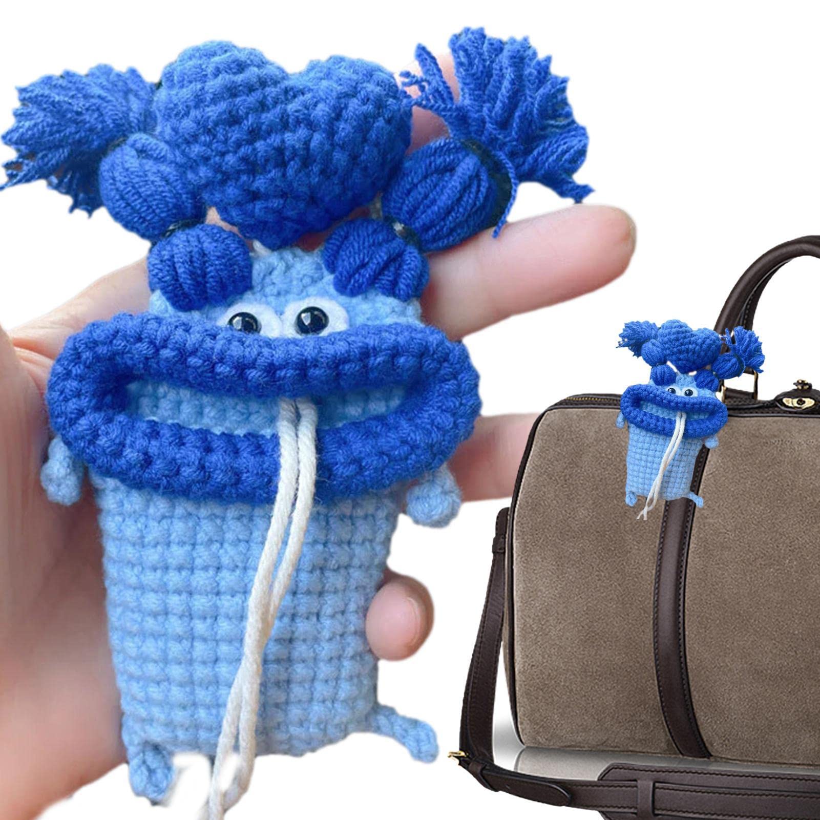 Bavokon Key Fob Pouch - Car Key Crochet Protector Case - Travel Safe Lock Bag For Sausage Mouth Vehicle Key Holder Keychain Handmade All-Around Protection Function