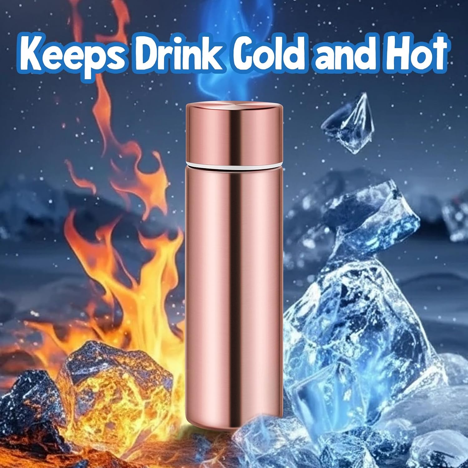 4 Pack Mini Water Bottle, 4.4 oz Insulated Stainless Steel Bottles, Small Leak Proof Slim Bottles, Portable Travel Bottle for Women Purse Lunch Bag Sports(Rose Gold, Black, White, Silver)