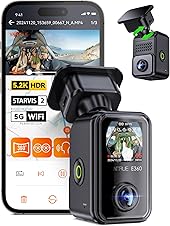 [25% off] Vantrue E360 5.2K 360° Panoramic Dash Cam, 5GHz WiFi&GPS, Dual STARVIS 2, HDR,8 IR Night Vision, Front and Inside Dash Camera, Voice Control, Touchscreen, 24/7 Buffered Parking Mode, Support 512GB Max
