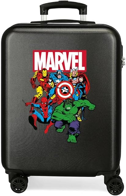 Marvel Avengers Sky Avengers Black Cabin Suitcase 38 x 55 x 20 cm Rigid ABS Combination Lock 34 Litre 2.6 kg 4 Double Wheels Hand Luggage