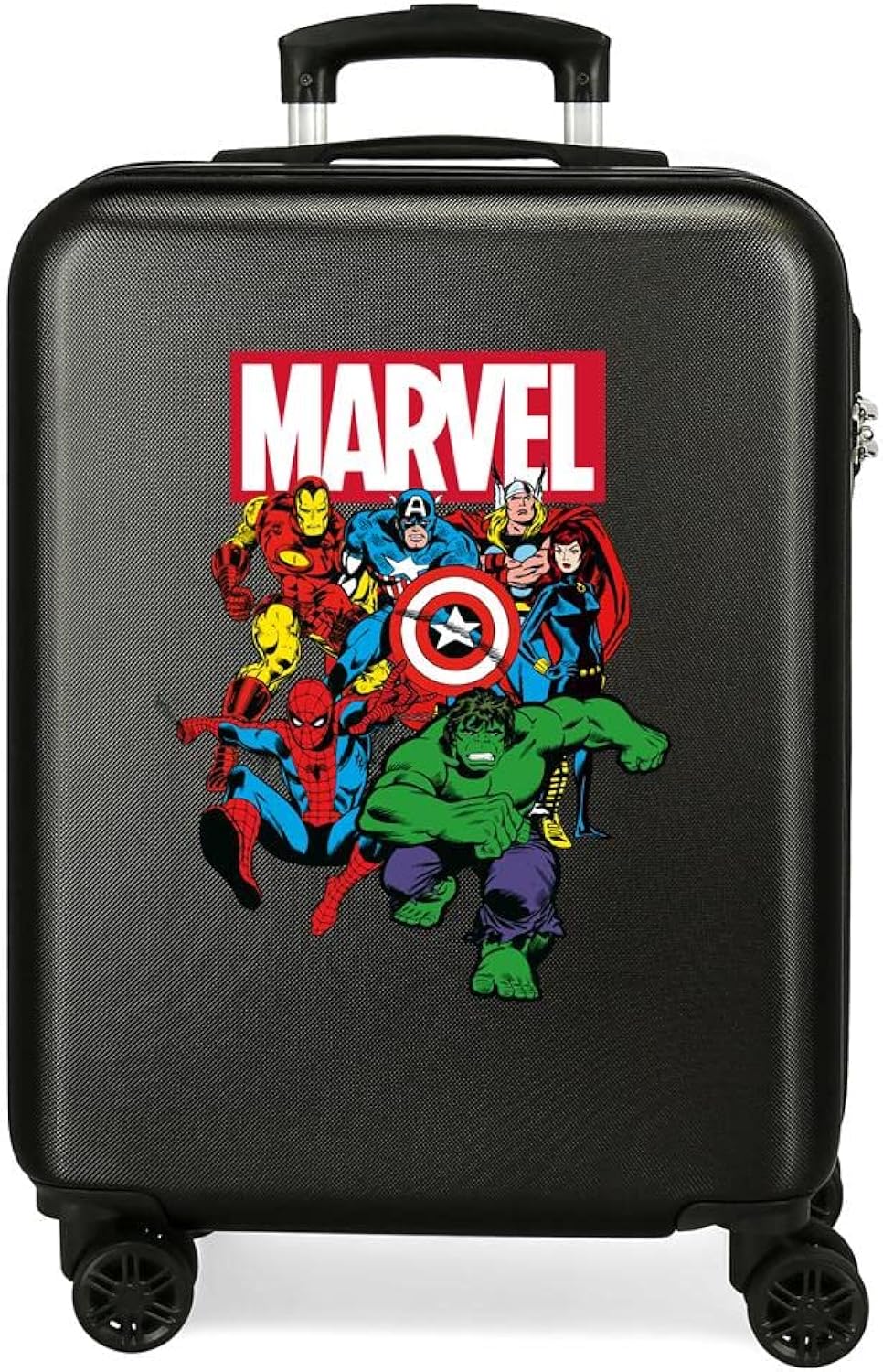 Marvel Sky Avengers, Trolley Rigido Cabina 55m Ragazzo, Nero, Bagaglio a Mano Marvel Sky Avengers, Trolley Rigido Cabina 55m Ragazzo, Nero, Bagaglio a Mano