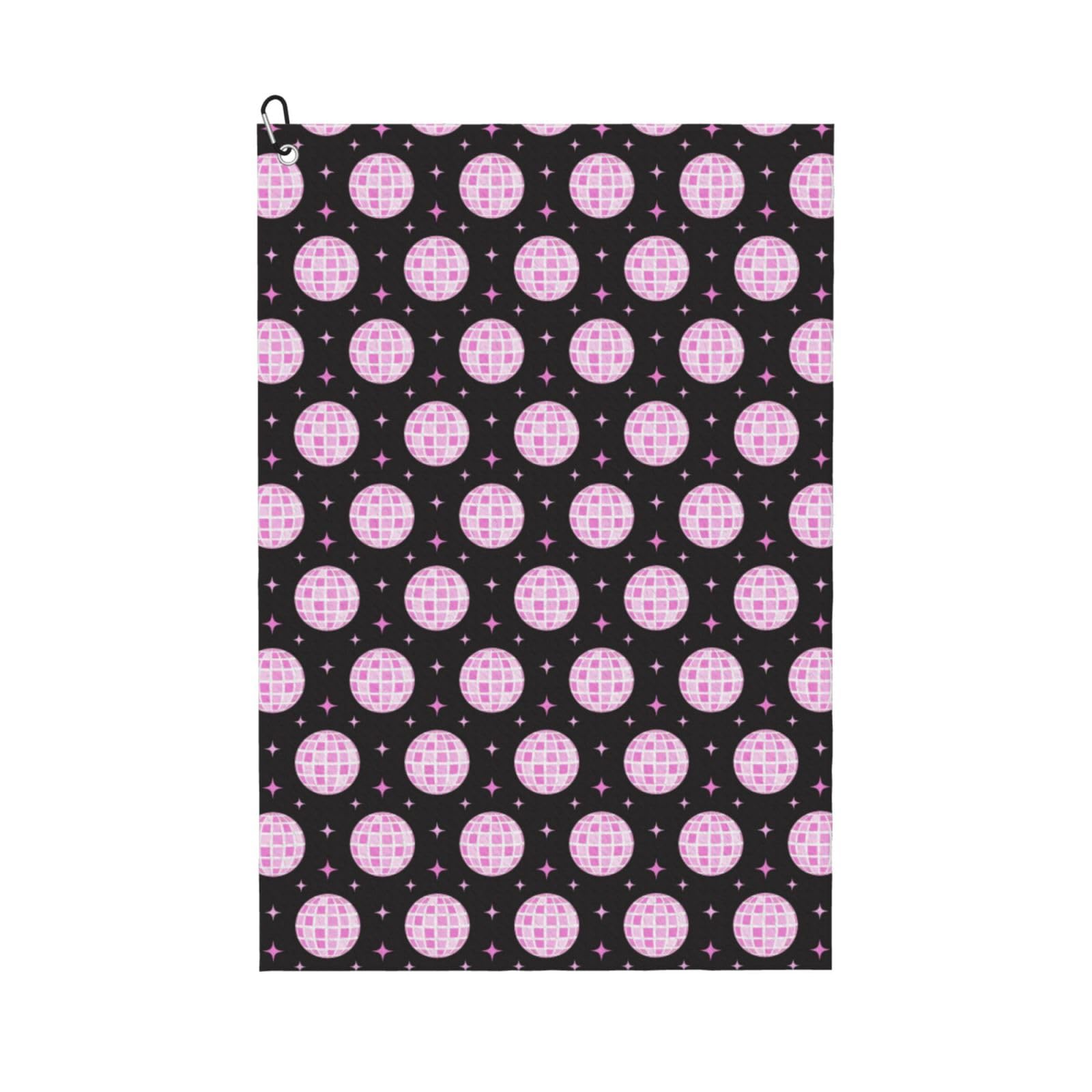 AOOEDM Groovy Print Golf Towel with Carabiner Clip Absorbent Microfiber Golf Towel for Cleaning Golf Ball Club Putter Iron for Golf Bag Trolly Belt Loop 16" X 24"