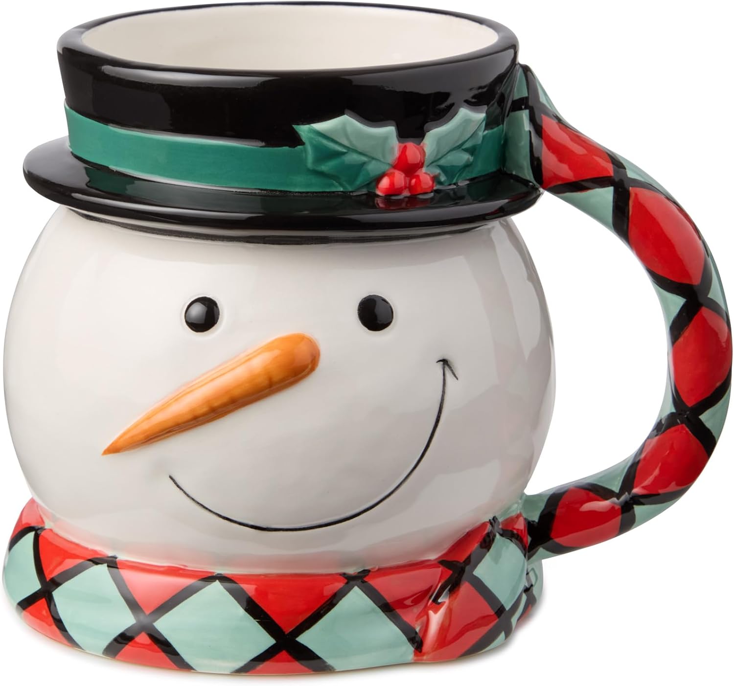 Christmas Whimsy Snowman Set of 4 3-D Mugs 17 oz – Adorable Hand-Painted Holiday Drinkware with Festive Hats and Scarves, Perfect for Hot Cocoa, Coffee, Tea & Gifting, Ceramic Collectibles - Image 2