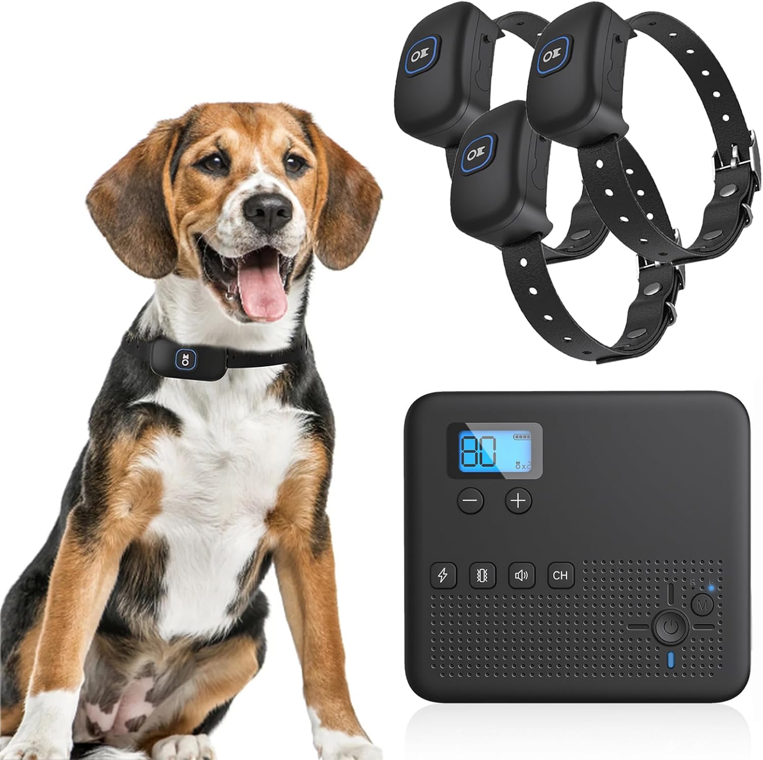 Wireless Dog Electric Fence, Portable Pet Boundary Containment System,Waterproof Dogs Training Collar with Vibration & Shock, Adjustable Range Sizes, Rechargeable, for 1 2 3 Dogs,for3dogs