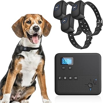 Wireless Dog Electric Fence, Portable Pet Boundary Containment System,Waterproof Dogs Training Collar with Vibration & Shock, Adjustable Range Sizes, Rechargeable, for 1 2 3 Dogs,for3dogs