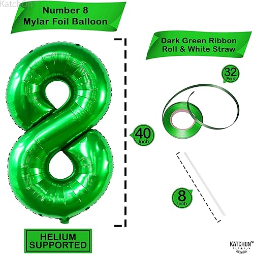 Miniatura 559 de KatchOn, Globo dorado gigante del número 8 de 40 pulgadas, globo dorado del número 8 para decoraciones de cumpleaños de 8 años para niñas