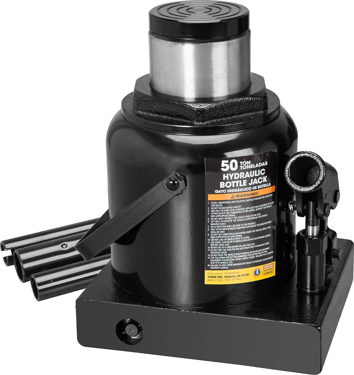 Torin 12 Ton (24,000 LBs) Hydraulic Bottle Jack with Carrying Case, T91203ST, Black : Everything Else