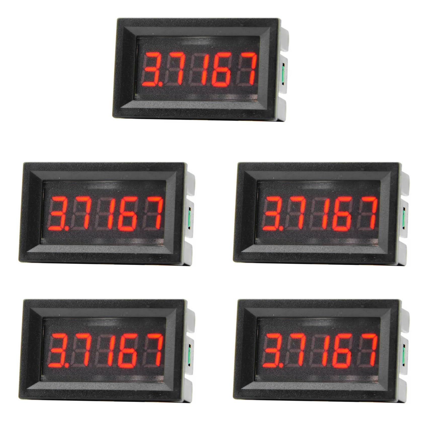 Ctrlzs 5X Digital 0.56Inch Led Display 5 Bits Dc 0-33.000V Voltmeter Voltage Meter Tester