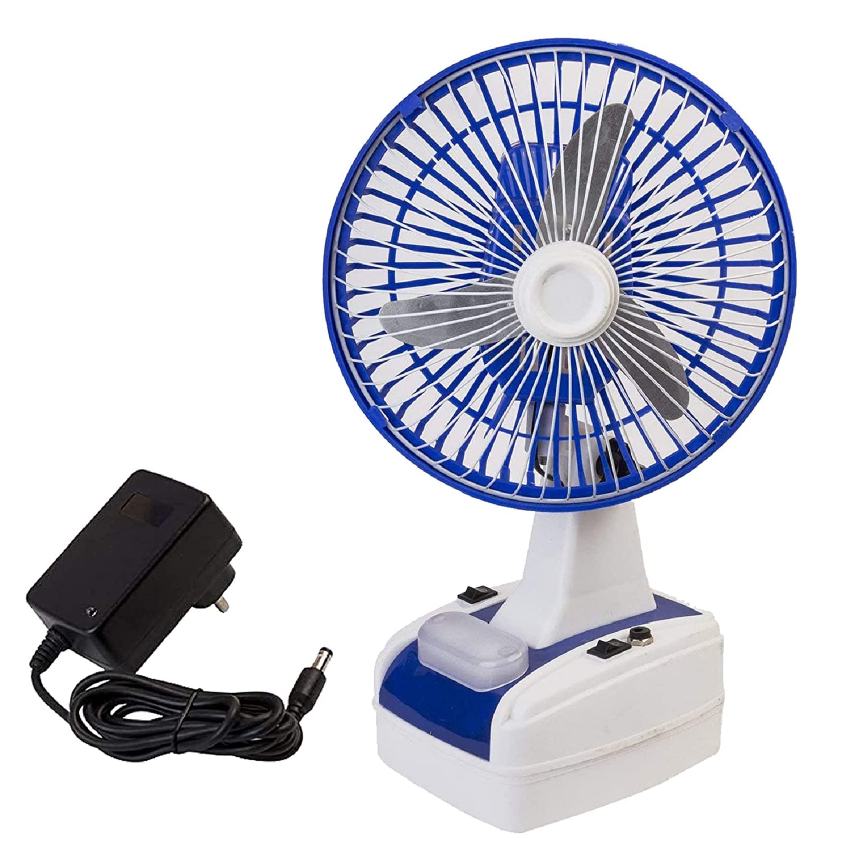Globex 8-Inch Rechargeable Table Fan with LED Lamp 400 mm Ultra High Speed 3 Blade Table Fan (Blue, Pack of 1) (B0C6QCR8D8) Amazon Price History, Amazon Price Tracker