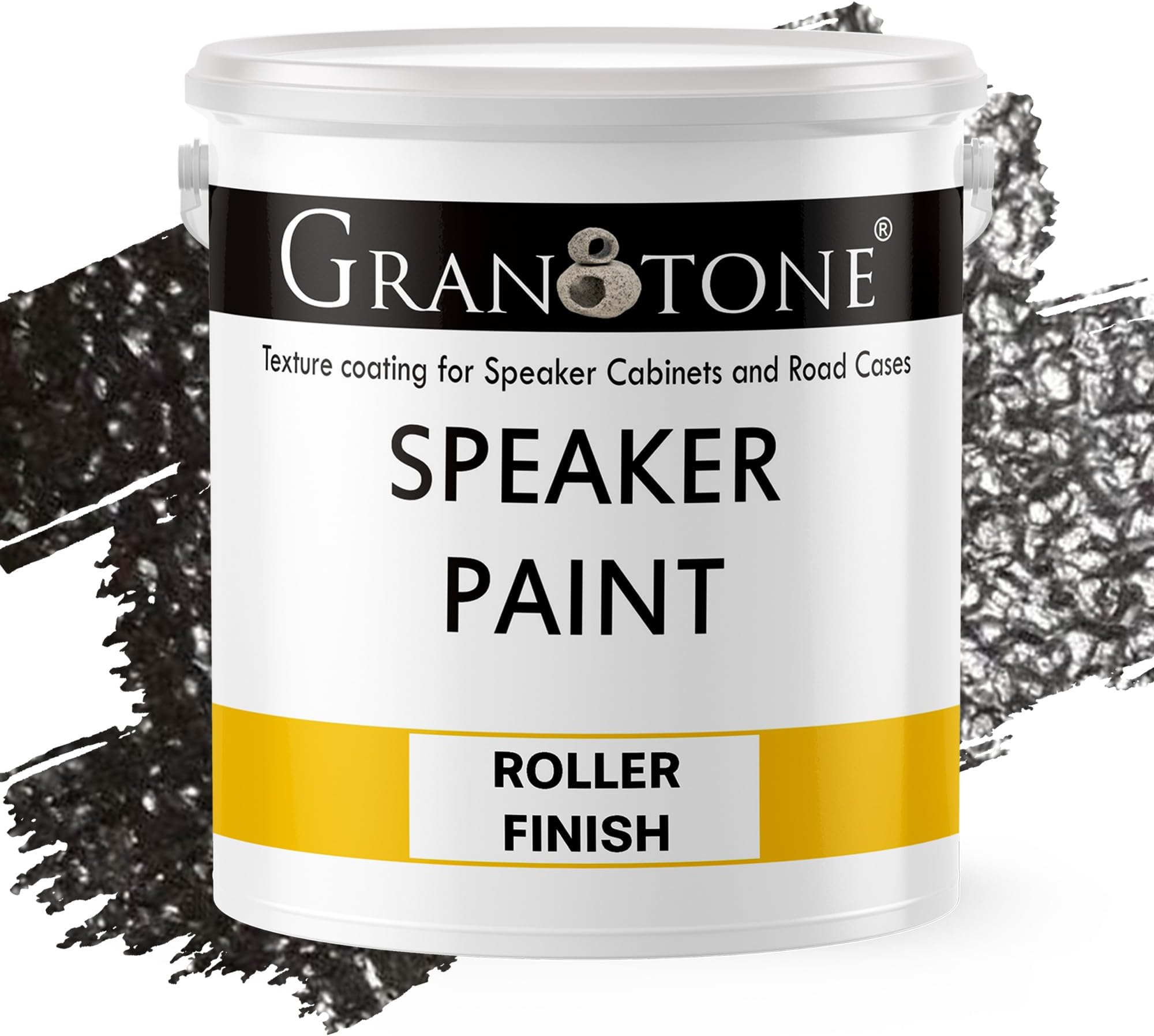 Speaker Paint Black 1 Gallon Texture Coating for Speaker Cabinets, Road Cases, Metal & Furniture | Roller Application | Water-Based Finish | Professional Speaker Cabinet Refinishing Solution