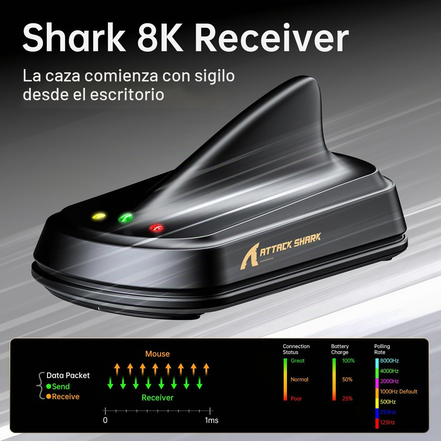 ATTACK SHARK X11 Ultra Wireless Gaming Mouse, Ultra-Light 63g, 42K dpi, 8K Polling, Nordic Chip, Carbon Fiber, for Esports & Pro Gamers