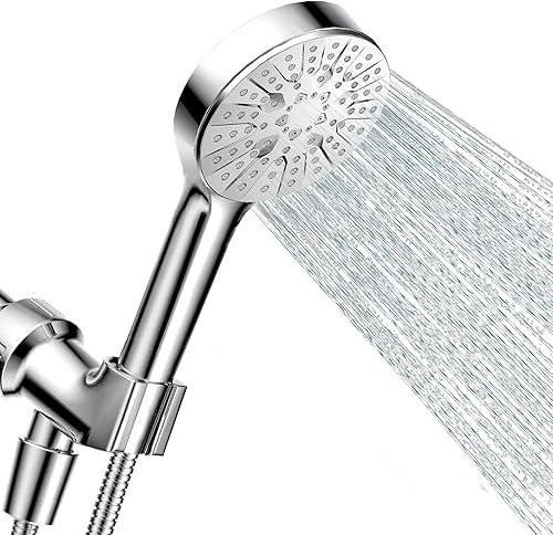 Miniatura 11 de Cabezal de ducha filtrado con mano, cabezal de ducha de alta presión con 6 modos de pulverización con filtros, cabezal de ducha desmontable, filtros