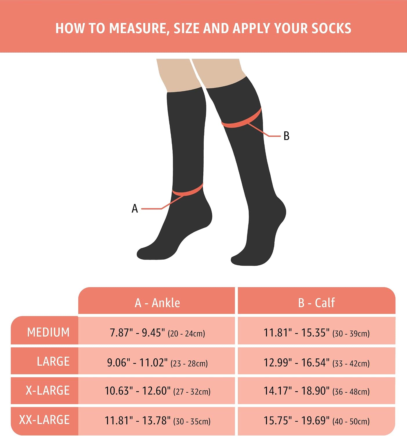 Amazon Brand - Solimo Closed Toe Compression Socks for Men & Women, Knee High, Sheer, Black, 15-20mmHg, Large, 1 Pair
