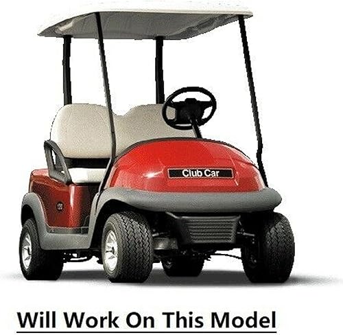 Vista 77 de Huskey - 2 fundas de asiento delantero para carrito de golf EZGO Medalist/TXT 94-13, costuras de diamante negro y azul de dos tonos con ribete azul