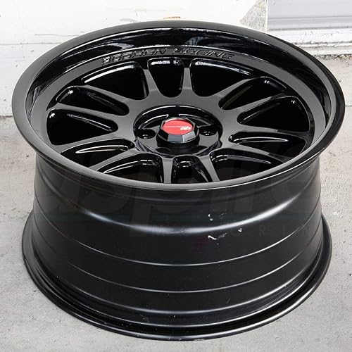 Miniatura 5 de Aodhan AH07 - Rueda personalizada, 18 x 8.5, desplazamiento 35, patrón de pernos de 5 x 114.3, cubo de 2.878 in, borde negro brillante