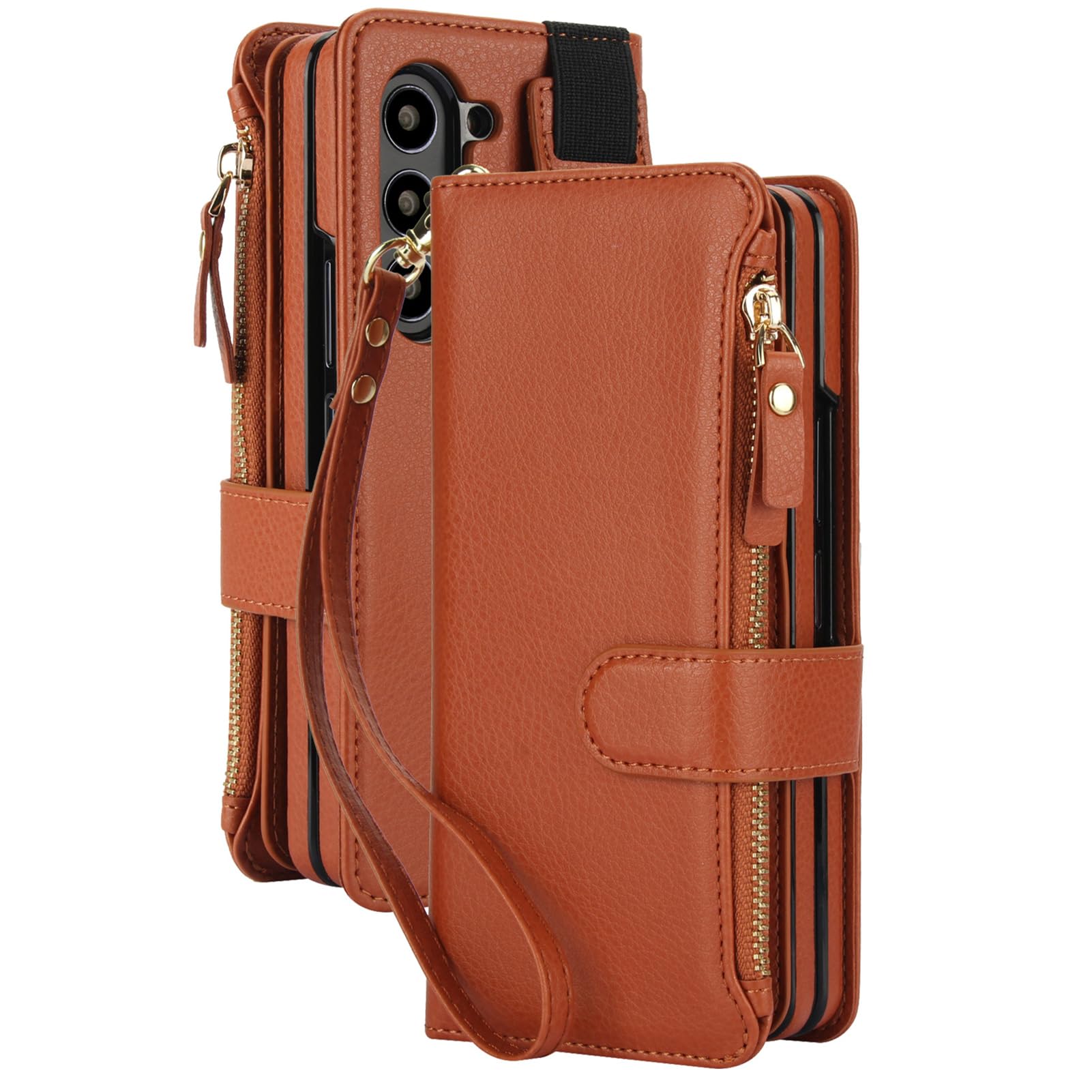 Portafoglio Cover per Samsung Galaxy Z Fold 8 Ultra, Cinturino Da Polso