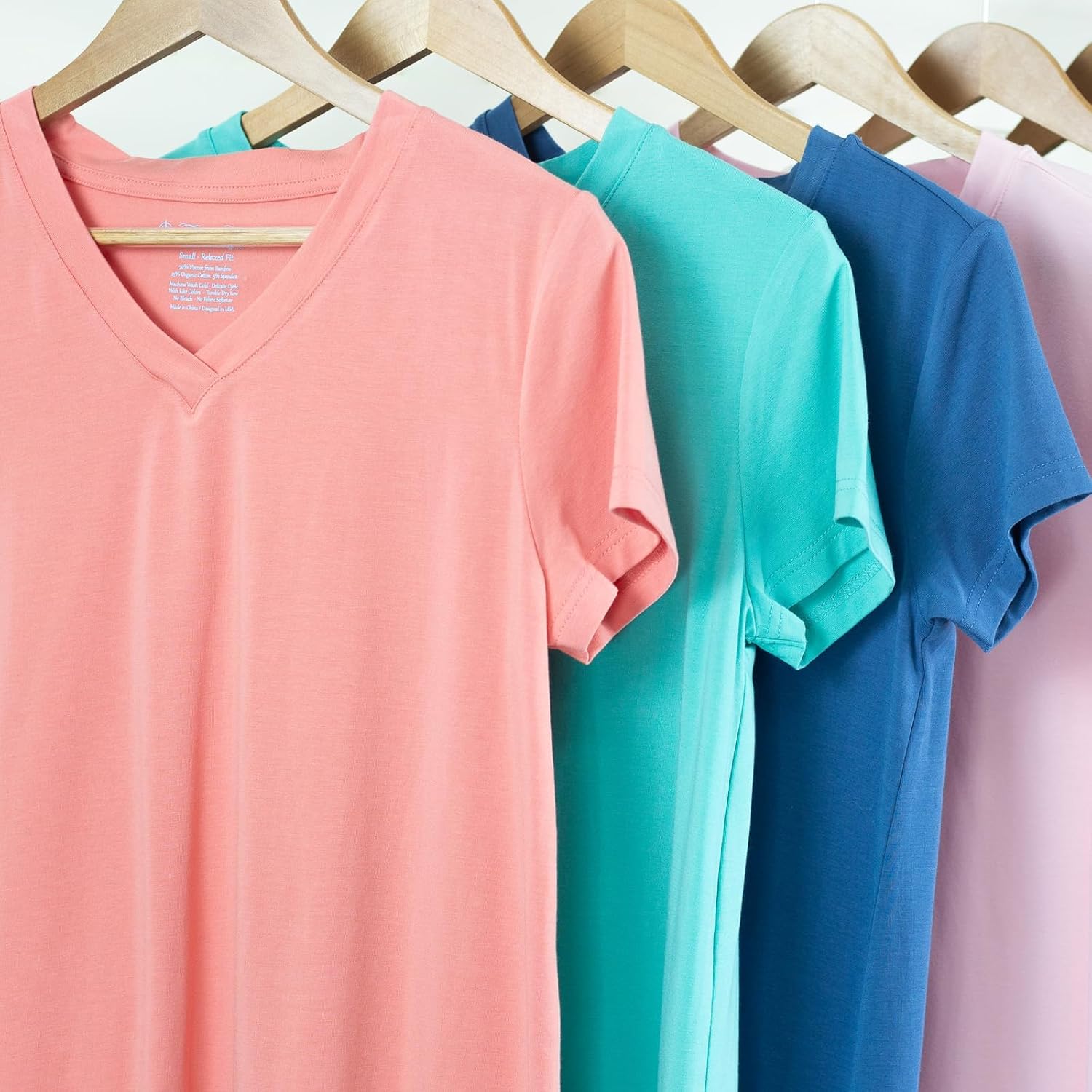 Fishers Finery Women's Ecofabric Short Sleeve V-Neck Tee; Relaxed Fit - Image 7