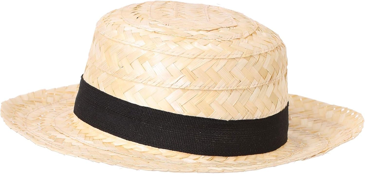 Forum Novelties Unisex-Adults Straw Gondolier Hat, Standard