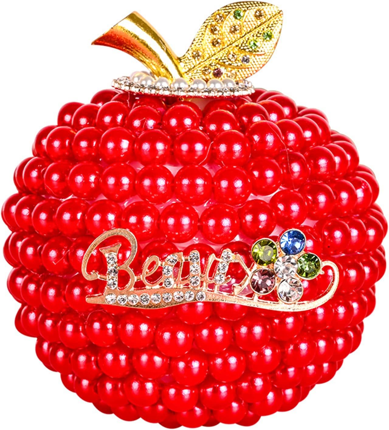 Apple, Fake Apples Artificial Fruit Home House Kitchen Party Decoration Photo Props Apple Model .(The Color of The Gift Box is Random),Red