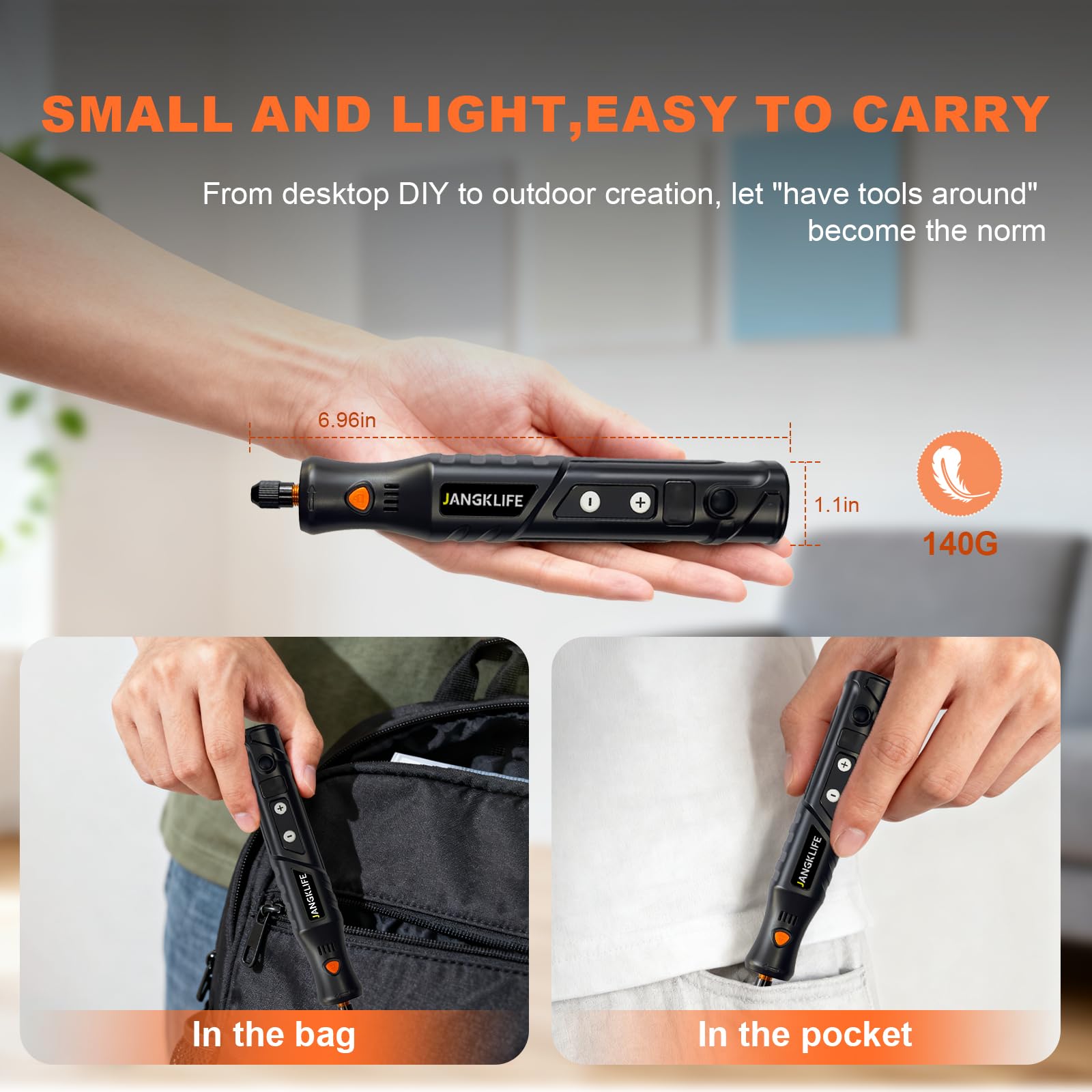 Kit di utensili rotanti senza fili con 63 accessori, 3,7 V, regolazione a 5 velocità, luce LED, display digitale, adatto per incisione, levigatura, levigatura, lucidatura, intaglio, incisione e
