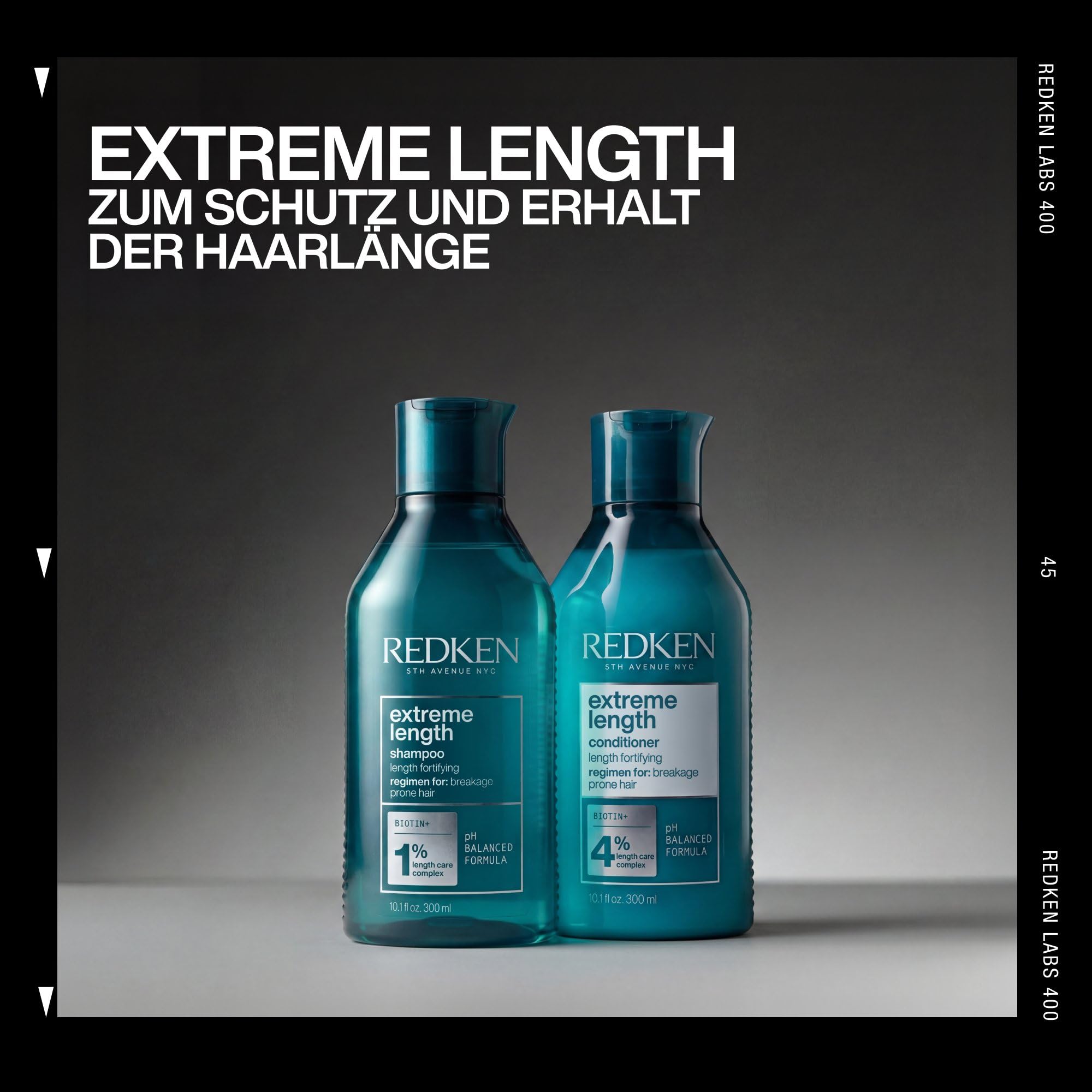 Redken Spülung für lange und starke Haare, Anti Haarbruch, Mit Biotin und Rizinusöl, Extreme Length Conditioner, 1 x 300 ml