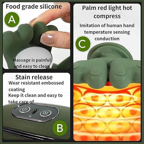 Miniatura 4 de Bionic - Masajeador térmico con amasado 4D, masaje Shiatsu eléctrico portátil para cuello, espalda y cuerpo completo, mano humana simulada para