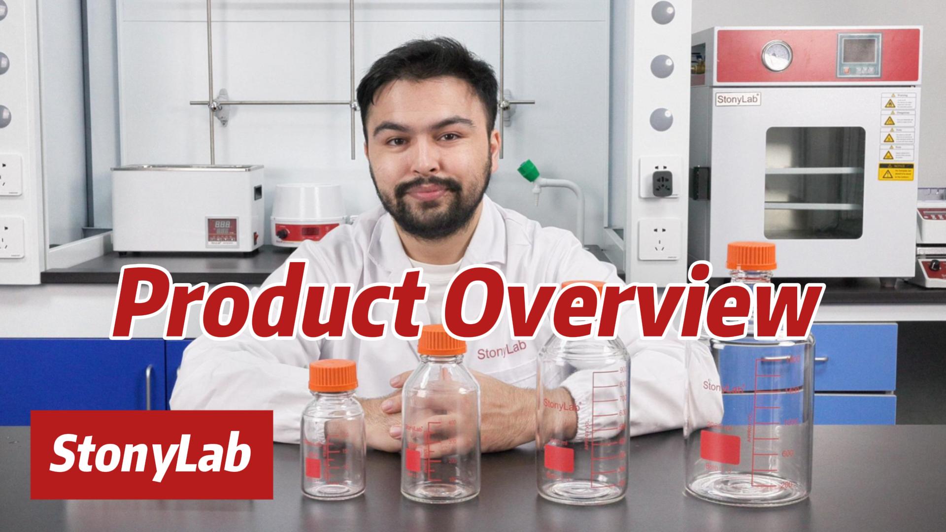 Amazon.com: stonylab Media Storage Bottle with GL45 Orange Screw 