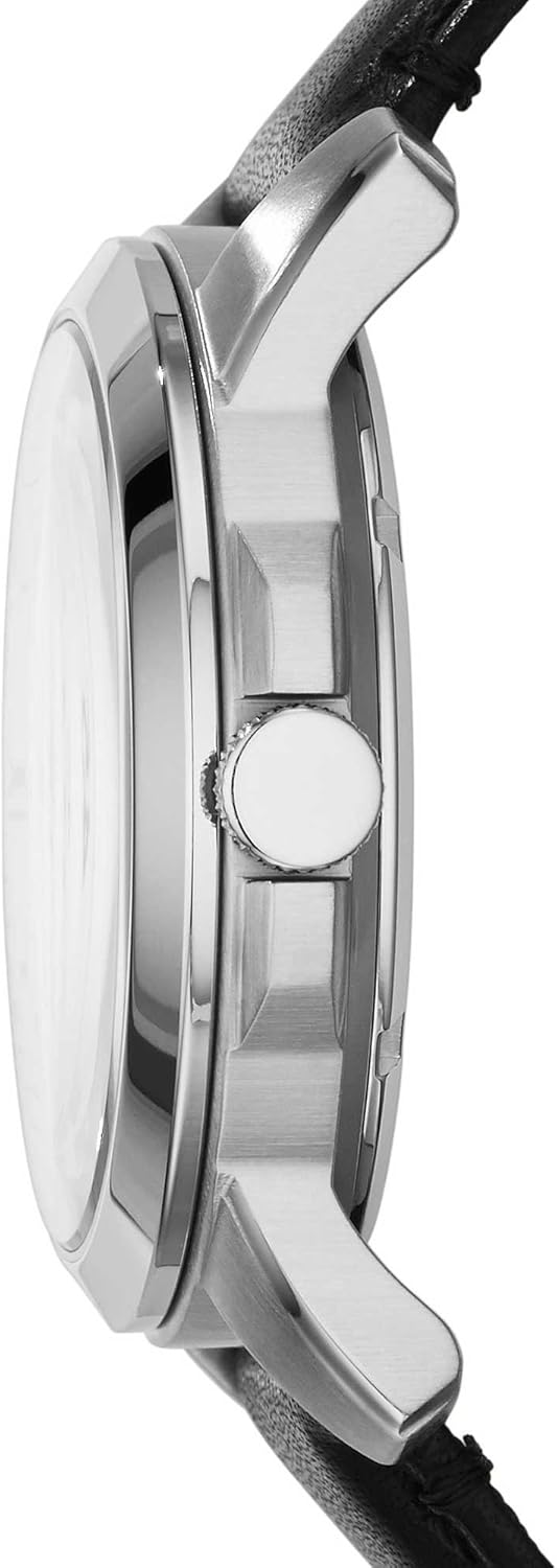 Side view of Fossil Grant ME3053 watch showing the crown