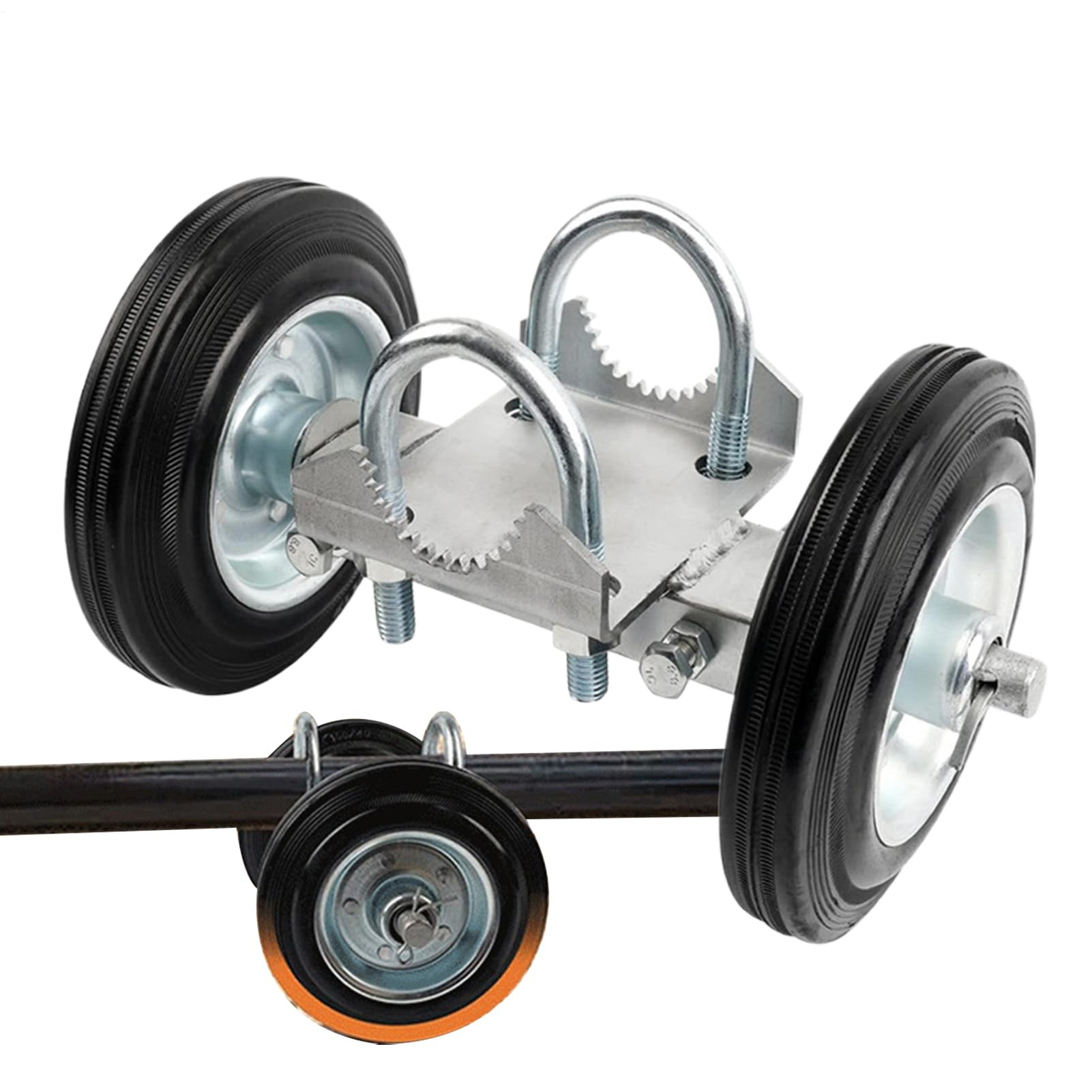 Schiebetor Rollen 270 kg Tragkraft Laufrollensatz Für Maschendrahtzäune | Stabiler Rollenhalter Aus Metall Für Kettenzäune Und Metallrohrzäune Im Außenbereich