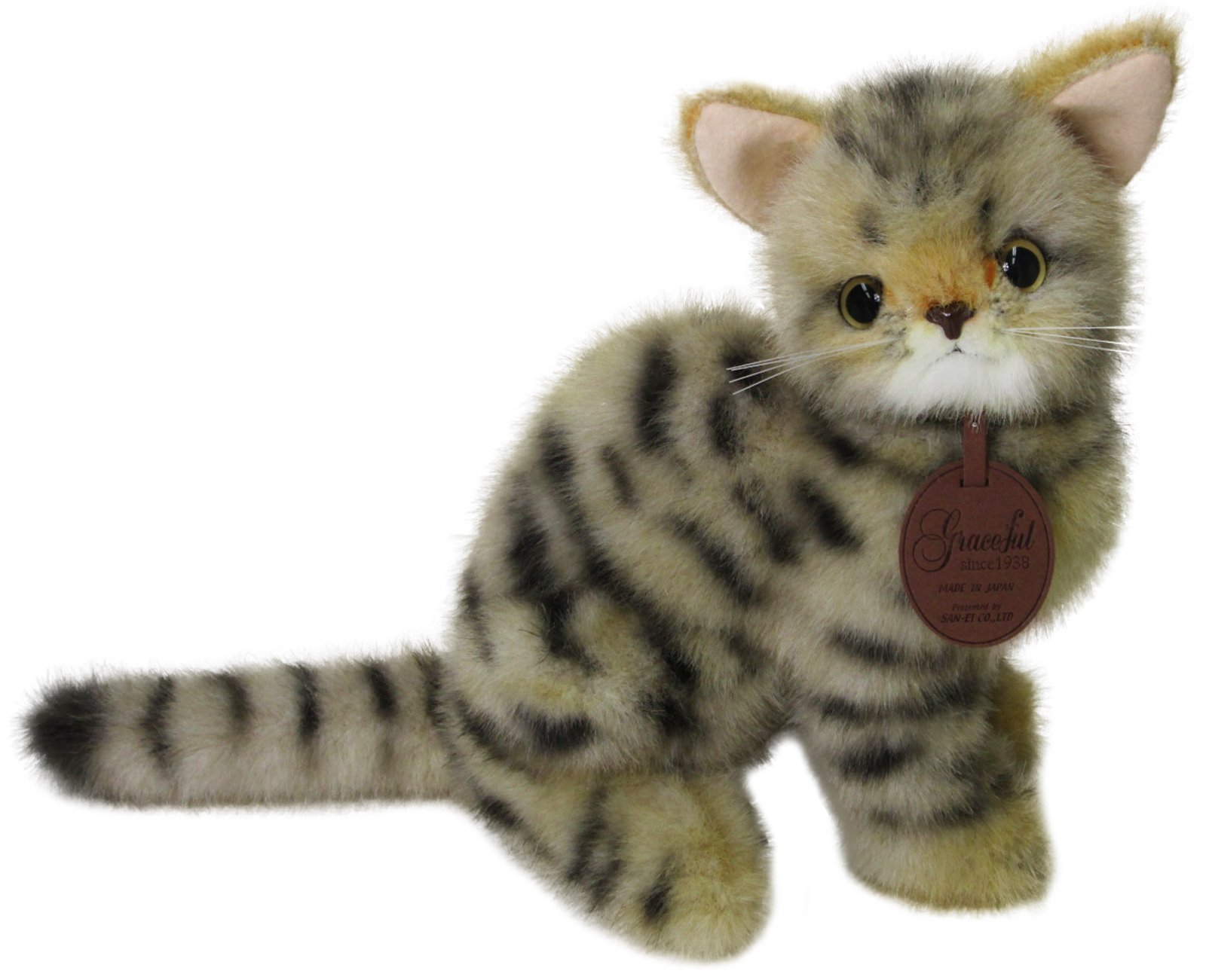 Amazon.co.jp: 日本製 グレイスフル キジトラ 座り ぬいぐるみ 猫 高さ