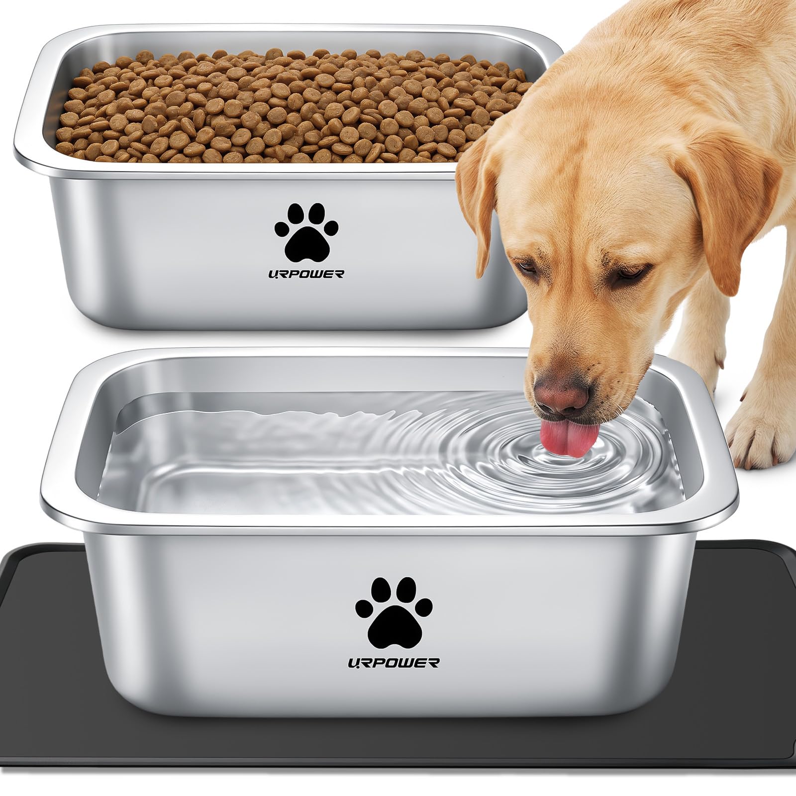 URPOWER 2 Pack 1.25 Gallon Large Dog Bowls