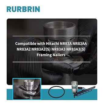 10 Pieces of 877-368 Piston O-Ring Part Fit for Hitachi NR83A NR83AA NR83A2 NR83A2(S) NR83A3 NR83A3(S) Framing Nailers